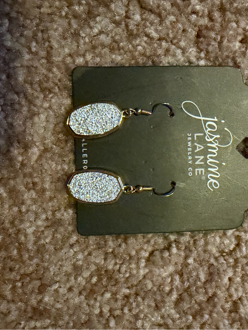 Jasmine Sparkling Silver Drop Earrings - Picture 3 of 4